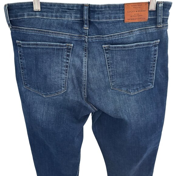 Lucky Brand Women's AVA Skinny Jeans Sz 14 / 32 x 28 Five Pocket Zip Up Raw Hem - Picture 5 of 9